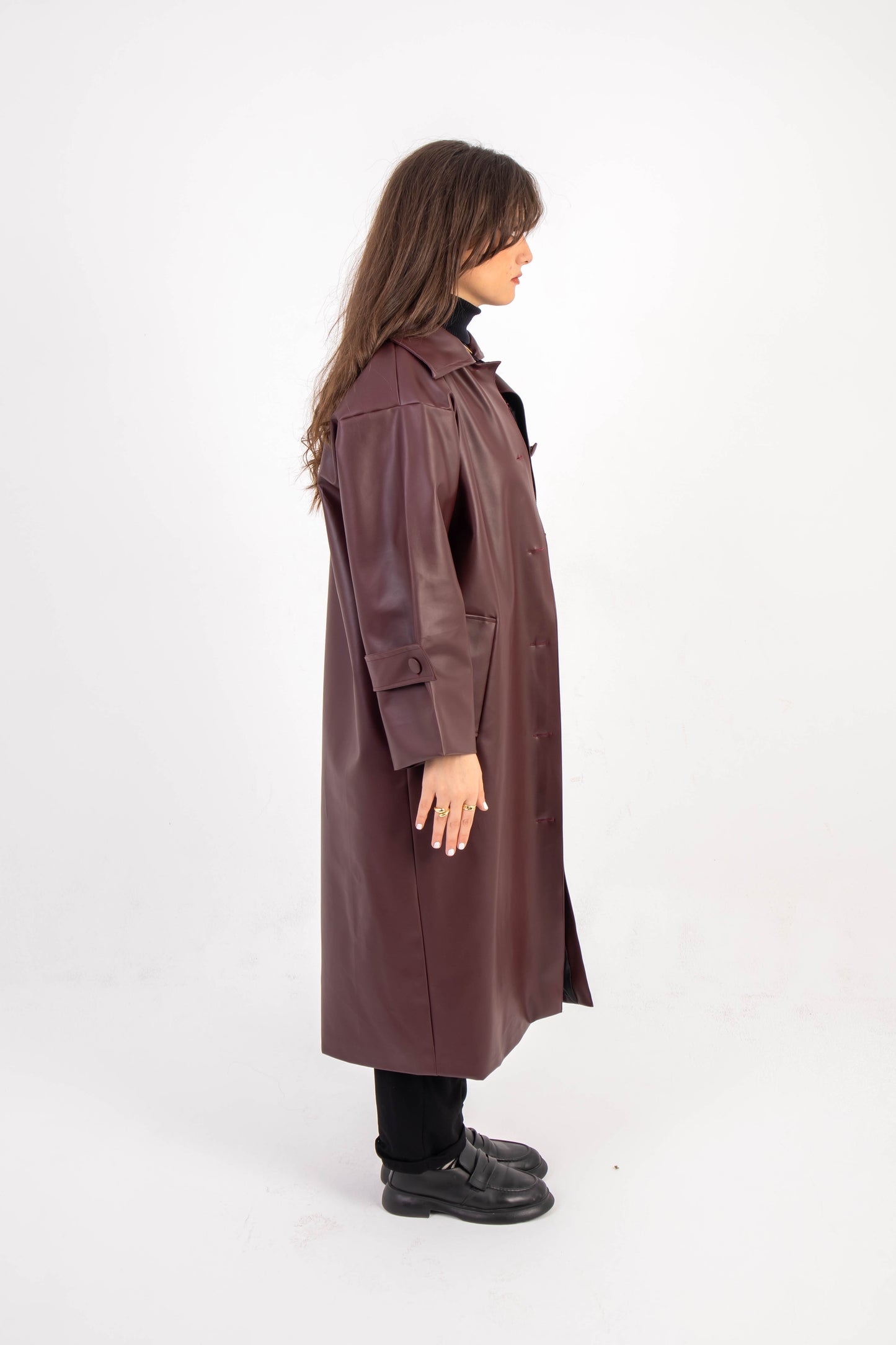 Mulberry Leather Coat